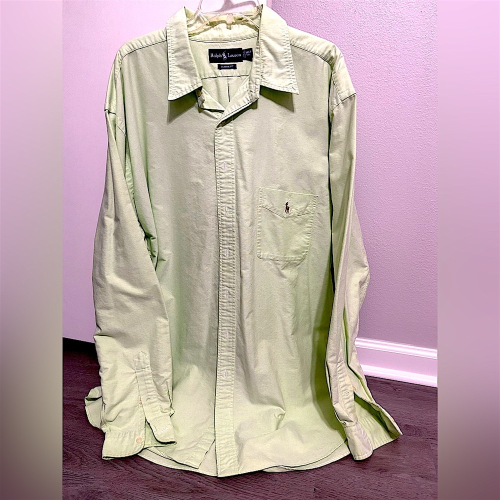 Polo by Ralph Lauren Men's Green Shirt